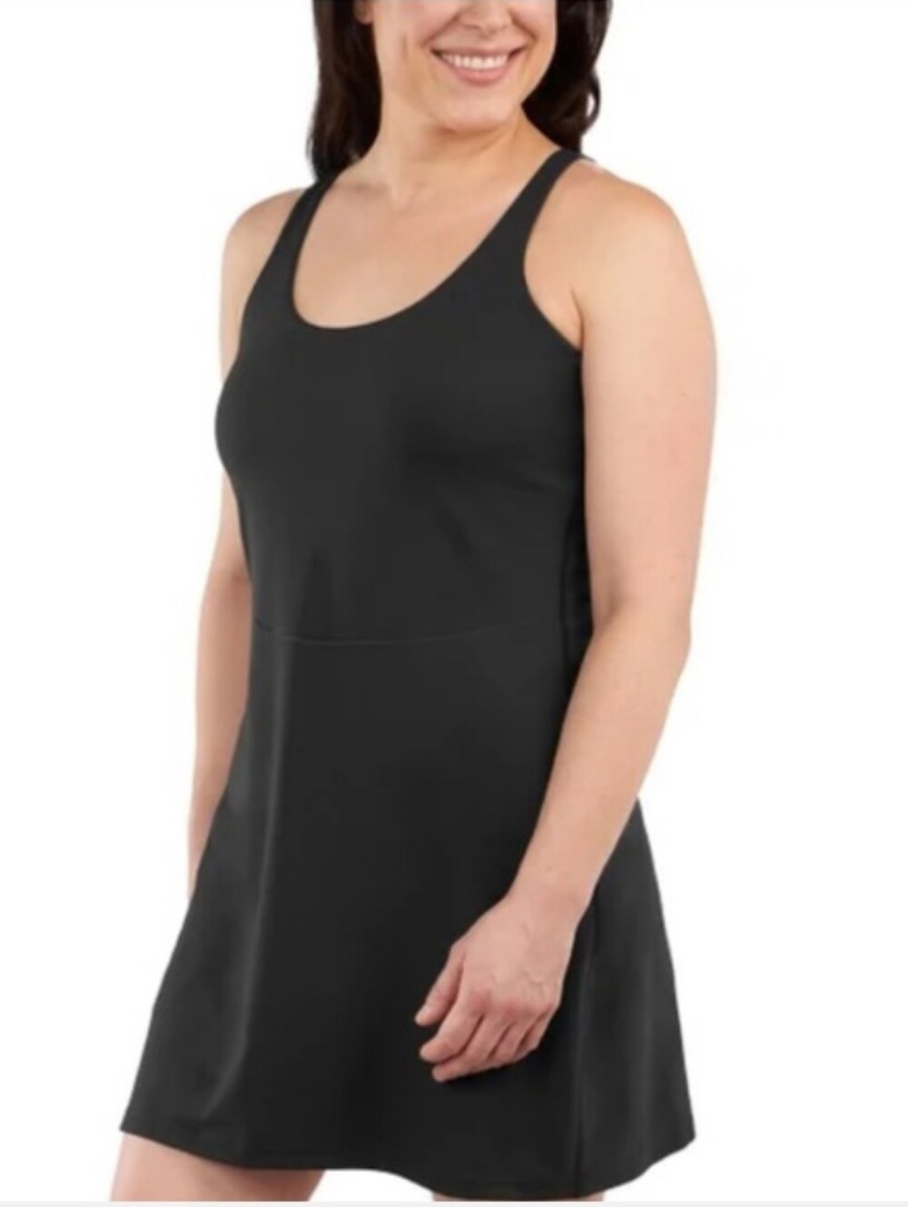 Women's Active Tank Dress - Black - Elle Sport - XL